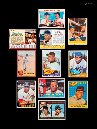 A Group of 11 1960s Hall of Fame and Rookie Baseball