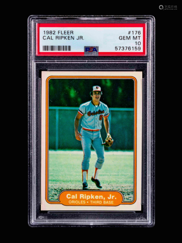 A 1982 Fleer Cal Ripken Jr. Rookie Baseball Card No.