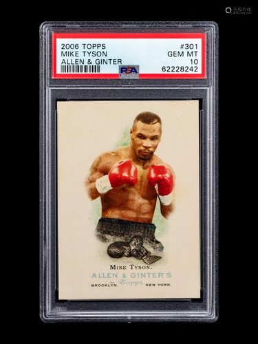 A 2006 Topps Allen & Ginter Mike Tyson Card No. 301