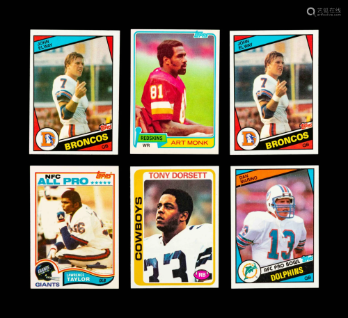 A Group of Six Topps Football Hall of Fame Rookie Cards