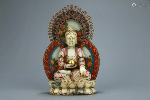 Hetian Jade Statue of Buddha