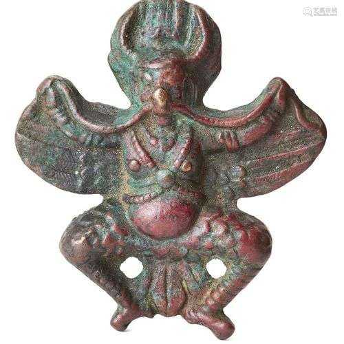 Plaque en bronze de Garuda, Tibet ou Népal, XVIIe siècle ou ...