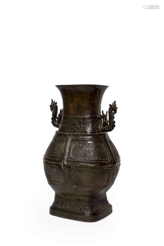 A large bronze archaistic vase, hu