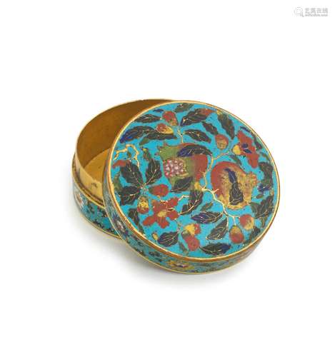 AN EXTREMELY RARE AND IMPORTANT CLOISONNÉ ENAMEL 'POMEG...