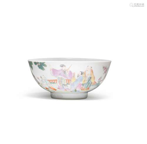 A FAMILLE ROSE 'THREE SAGES' BOWL