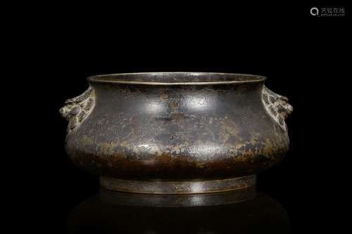 A bronze censer, apocryphal Xuande mark (slight defects) Chi...