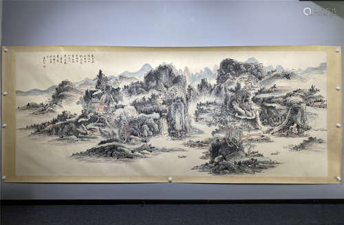 A CHINESE LANDSCAPE PAINTING