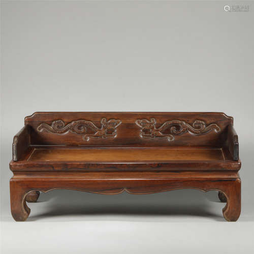 A QING DYNASTY STYLE WOOD STAND FOR BUDDHA STATUE