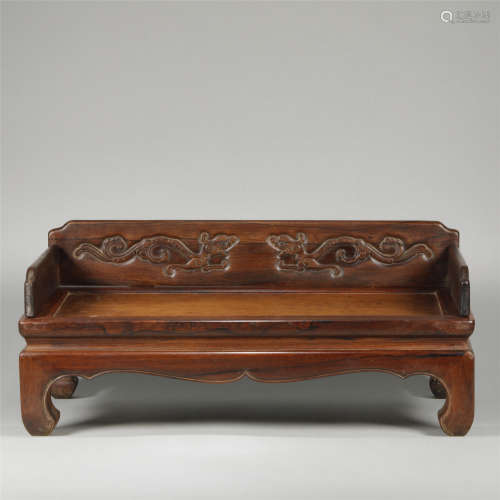 A QING DYNASTY STYLE WOOD STAND FOR BUDDHA STATUE