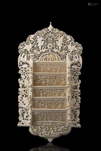 An ivory card case (defects and losses) China, Canton, 19th ...