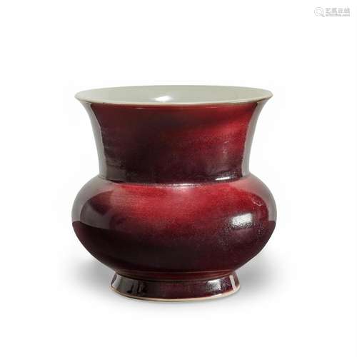 A SANG-DE-BOEUF GLAZED-SPITTOON, ZHADOU