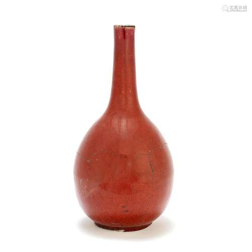 A SANG-DE-BOEUF BOTTLE VASE