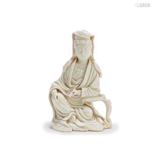 A BLANC-DE-CHINE FIGURE OF GUANYIN