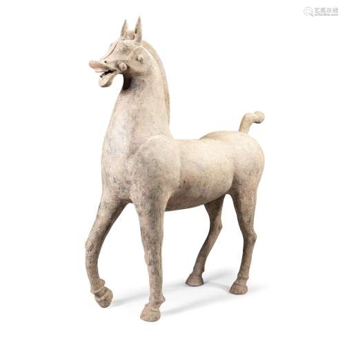 A MASSIVE SICHUAN POTTERY MODEL OF A HORSE