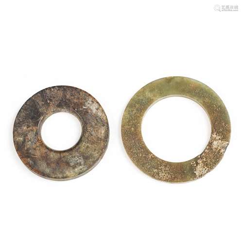 A JADE DISC, BI, AND A JADE RING, HUAN