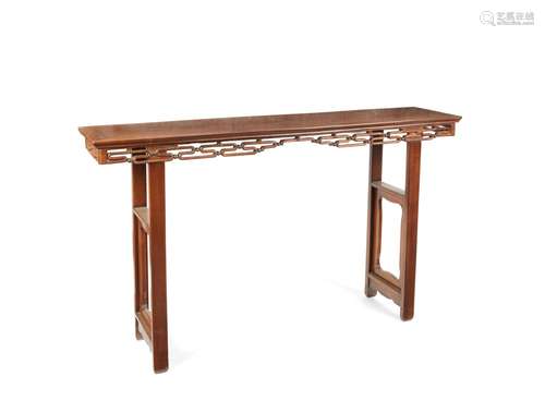 A HARDWOOD RECESSED-LEG TABLE, PINGTOU'AN