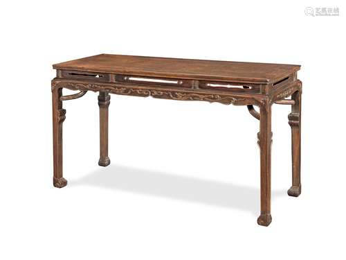 A HARDWOOD ALTAR TABLE