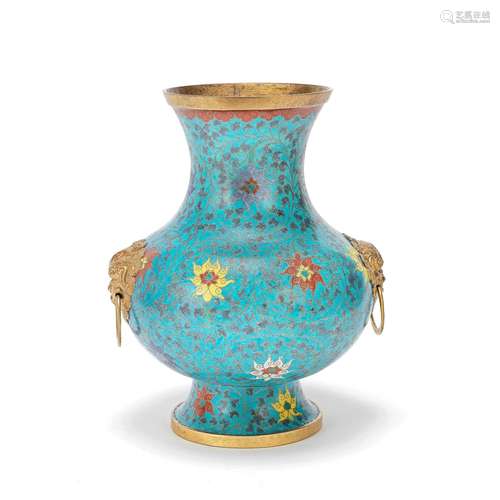 A CLOISONNÉ-ENAMEL VASE, HU