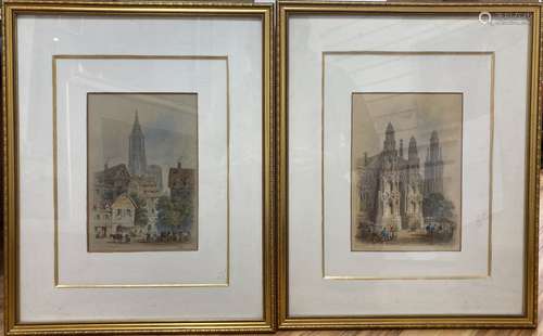 Edwin Thomas Dolby (1849-1895), a pair of watercolours, Stra...