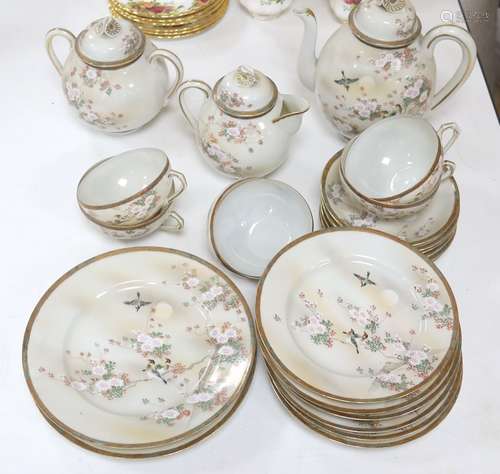 A Japanese eggshell porcelain tea service