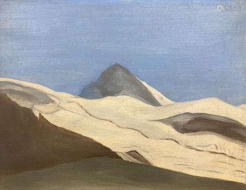 Margaret Benecke (1876-1962), oil on canvas, 'Mountain scene...