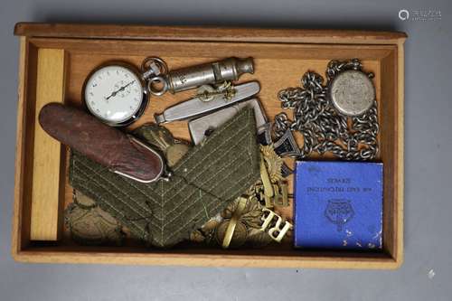 A collection of military cap badges, 2 ARP badges (silver), ...