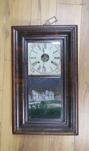 A 19th century Connecticutt shelf clock, signed Gerome & Co....