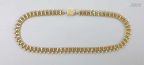 An early 20th century fancy link and bead choker necklace, 4...