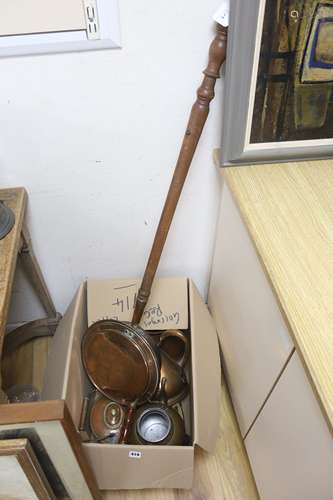 A 19th century ‘Windsor Castle’ warming pan and other items ...