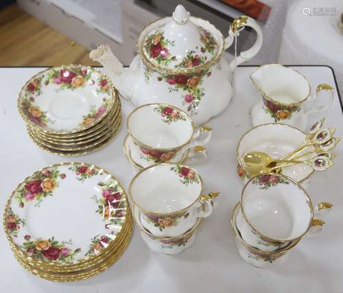 A Royal Albert 'Old Country Roses' part tea service