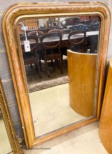 A 19th century French giltwood wall mirror, width 83cm, heig...