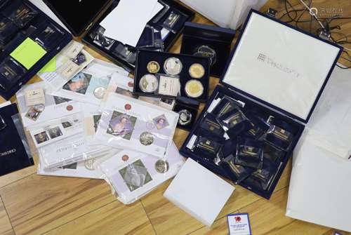 A collection of Westminster & Royal Mint QEII commemorative ...