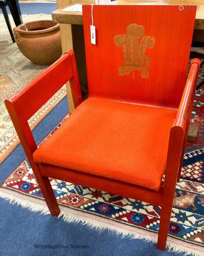 A Prince of Wales Investiture chair, width 54cm, depth 50cm,...