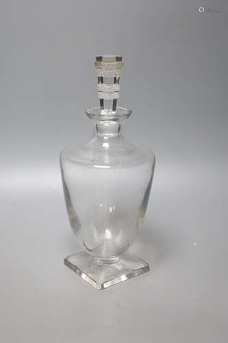 A Lalique 'Argos' pattern decanter and stopper, signed to ba...