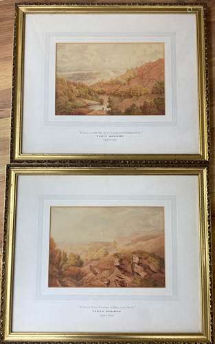 Attributed to James Bourne (1773-1854) pair of watercolours,...