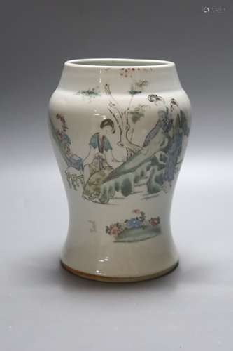 A Chinese porcelain baluster jar, early 20th century, painte...