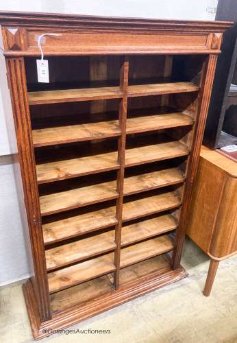 An early 20th century oak sixteen division office cabinet, W...