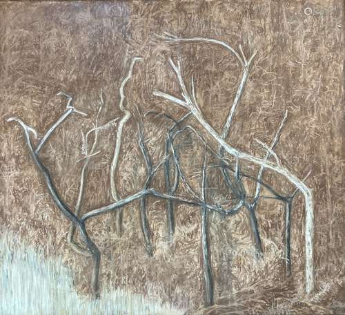 Margaret Benecke (1876-1962), pastel, 'Tree Forms', initiall...