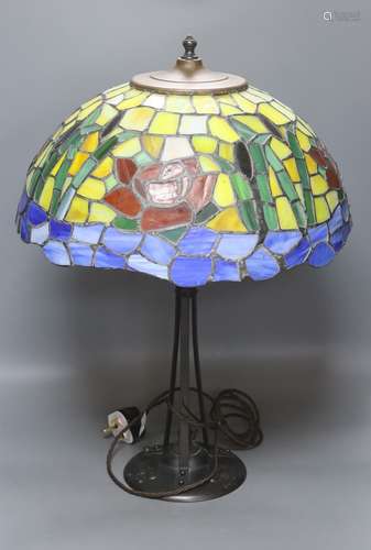 A Tiffany style table lamp, height 52cm