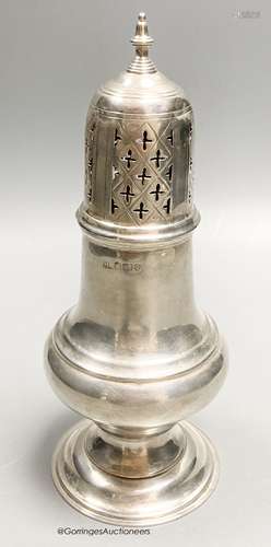 A late Victorian silver baluster sugar caster, Sheffield, 18...