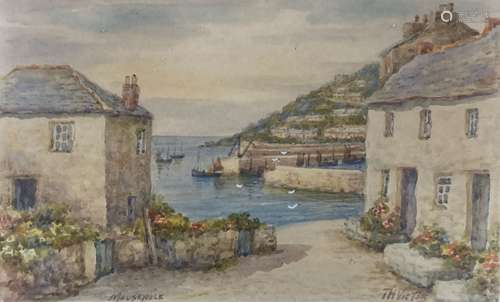 Thomas Herbert Victor (1894-1980), watercolour, Mousehole, s...