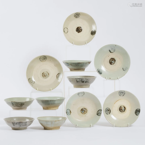 A Group of Eleven Swatow Blue and White Bowls and