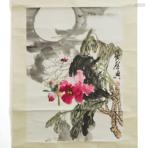 Zha Qidian (1922-2011), Peony Under Moonlight, ???