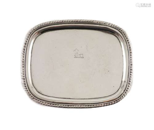 An early 19th century Indian Colonial silver card dish by Ro...