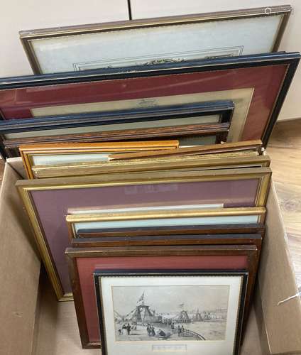 A collection of assorted engravings, aquatints and other pri...