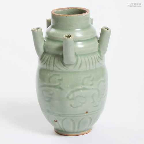 A Longquan-Style Vase With Five Spouts, ??????, height