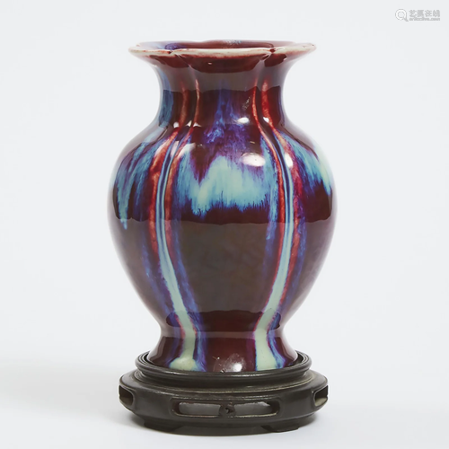 A Chinese Flambé Glazed 'Pomegranate' Vase, 20th