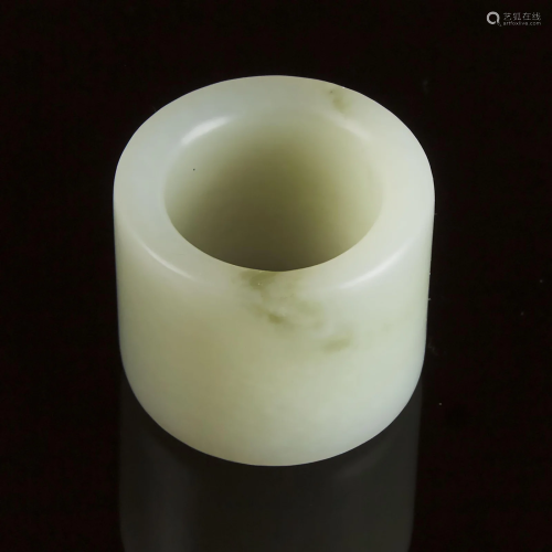 A White Jade Archer's Ring, Late Qing Dynasty,