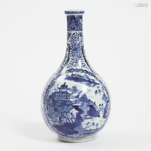 A Chinese Export Blue and White Porcelain 'Landscape'