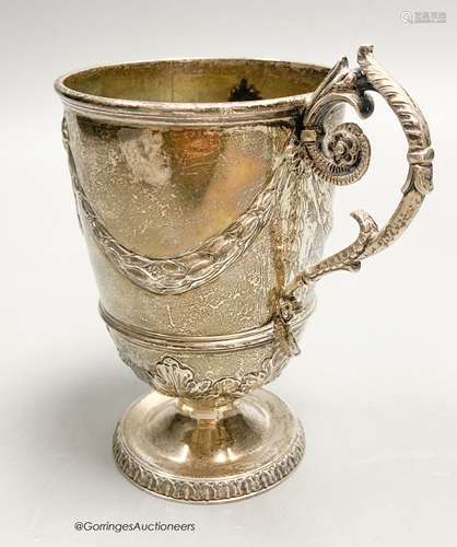 A Victorian silver pedestal christening mug, Jackson & Chase...